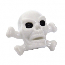 TrikTopz - Valve Caps  - White Skulls with Crossed Bones