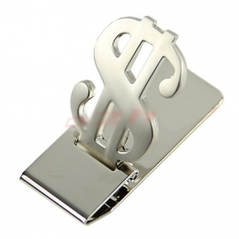 Stainless Steel Money Clip - Dollar Sign