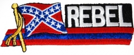 078 - PATCH - Rebel Waving Flag with Rebel Banner
