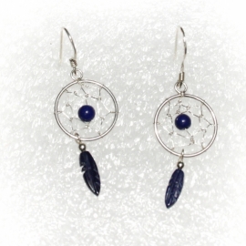 Dreamcatchers (blue) earrings [SILVER]