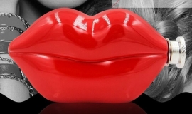 FLASK - Red Lips - Stainless Steel - 6 oz / 18cl