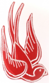 202 - PATCH - Red & White - Swallow (right)