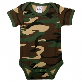 BABY - Romper with Sleeves - Combar Camouflage