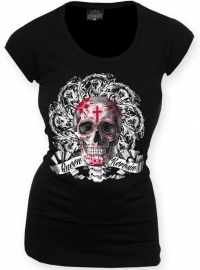 Queen Kerosin - Flower Skull - Longshirt