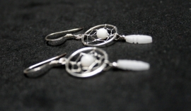 Dreamcatchers (pearl) earrings [SILVER]