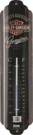Harley-Davidson - Tin Sign - Genuine Thermometer (black)