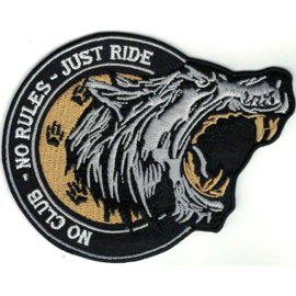 PATCH - NO CLUB - NO RULES - JUST RIDE - big bad wolf