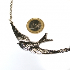 Double swallow necklace
