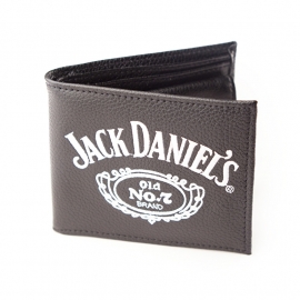 Jack Daniel's - Bifold Wallet - Black Leather - Small Logo