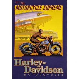 Harley-Davidson - Original Large Metal Plate / Tin Sign - The Motorcycle Supreme