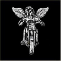 P171 - Large PIN - Guardian Angel on Motorcycle