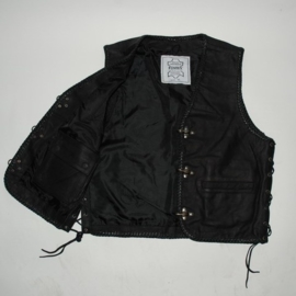Extreme - Leather Vest with Hooks and Side Laces