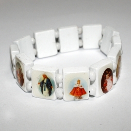 Holy Saints bracelet (white)