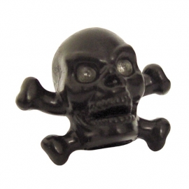 TrikTopz - Valve Caps - Black Skulls with Crossed Bones