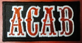 082 - PATCH - ACAB - Red & White Lettres