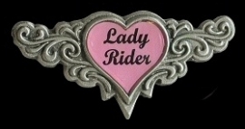 P183 - PIN - Lady Rider - Tribal Pink Heart