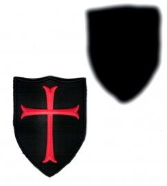 269 - VELCRO/PVC PATCH - Templar Knight Shield - Tempelier