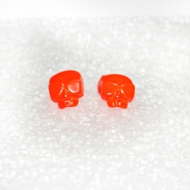 Shiny (orange) Skull earstuds