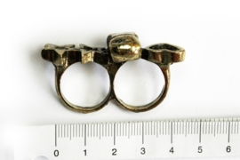 2-Fingerring with Skull/Heart/Stars