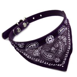 Pet Collar - Bandana - Black Paisley