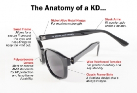 Original KD's - Tattoo Sunglasses - TA2 Frame & Smoke Lens - Winged Skull