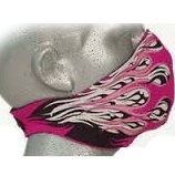 Bandero - Pink flames Half / Face Mask - Hot Rod