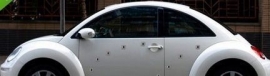 DECAL / STICKER - Metal Bullet Hole - 32 pieces