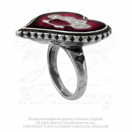 Alchemy England - RING - UL13 - TOUGH LOVE - Heart with Knuckle Duster