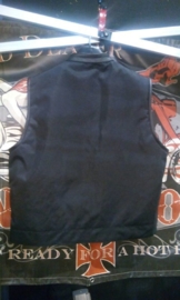Black Vest with Leather Details - CORDURA - Mandarine Cut Off