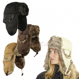 Fur and Canvas Hat - Four Colours