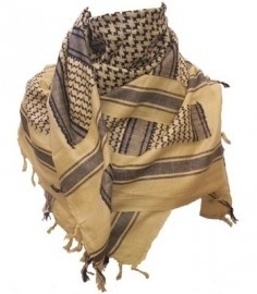 PLO Scarf - Arafat Shawl - Yellow & Black - Sand