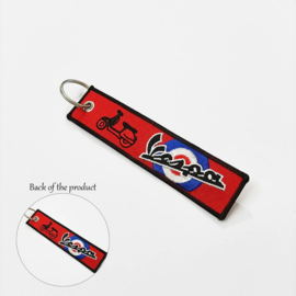 Embroided Keychain - VESPA - RED
