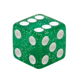 TrikTopz - Valve Caps  - Glitter Green Dice