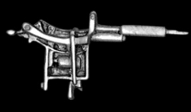 P150 - Large PIN - Tattoo Machine Gun