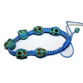 Turquoise bracelet with Skullies