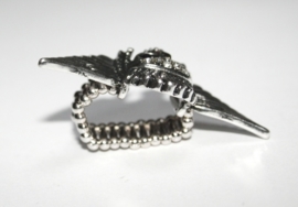 Faro Skull ring (silver-white)