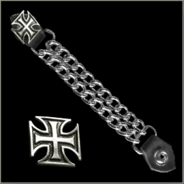 Vest Extender - Double Chain - Tribal / Maltese Cross