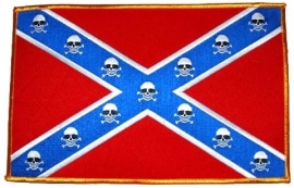 130 - PATCH - Rebel Flag with Skulls