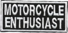 080 - PATCH - White - Motorcycle Enthusiast