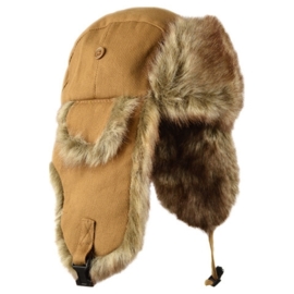 Fur and Canvas Hat - Four Colours