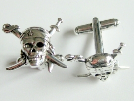 Cufflinks - Pirate Skull - Crosssed Swords