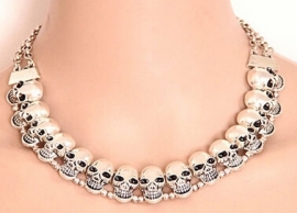 Vintage Smiling Skull double-attached - Choker
