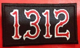 PATCH - 1312 - Red & White Numbres ACAB
