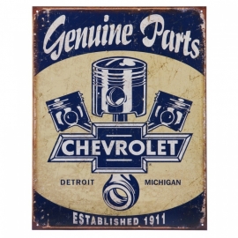 Large Metal Plate - Chevrolet - GENUINE PARTS - Chevy