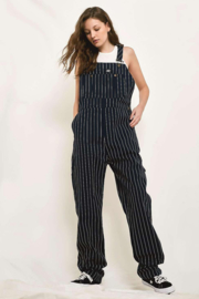 Dickies - Moneta Bib Overall - Dark Blue, White Striped