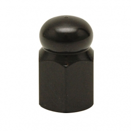 TrikTopz - Valve Caps - Black Alloy Hex Domed