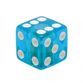 TrikTopz - Valve Caps - Clear Blue Dice