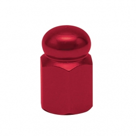 TrikTopz - Valve Caps - Red Alloy Hex Domed
