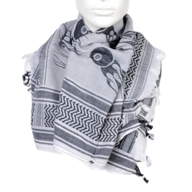 PLO Scarf - Arafat Shawl - Black & White - Burning Eightball