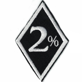 PATCH - Diamond -2 % - Two Percenter (black) - 2%